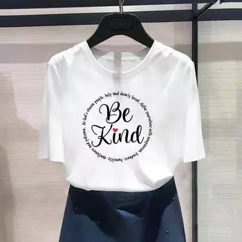 (Азиатский размер) Модная футболка с принтом в стиле 90-х годов, милая женская повседневная футболка, повседневная женская футболка с коротким рукавом и графическим принтом S