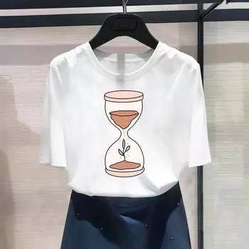 (Азиатский размер) Модная милая футболка 90-х годов с рисунком и графическим принтом, женская повседневная футболка, повседневная женская летняя футболка с коротким рукавом S