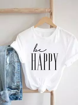 (Азиатский размер) Одежда, футболка, футболка с надписью «Love Style», милые женские женские модные футболки с принтом и коротким рукавом, графические футболки S