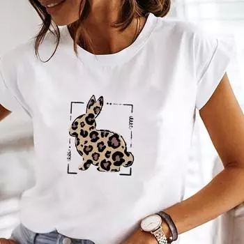 (Азиатский размер)Женская футболка с принтом «Леди-женщина-кролик», милая футболка 90-х годов, модная футболка, одежда, повседневная футболка с коротким рукавом и графикой S