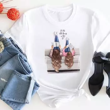 (Азиатский размер) Женская футболка с принтом «Сладкая любовь, мама, мама», модная футболка 90-х годов, женская футболка с коротким рукавом, женская одежда, футболки с графикой S