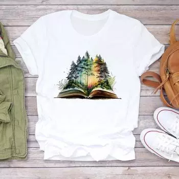 (Азиатский размер) Женская футболка с принтом в стиле «Любовь», милая верхняя одежда, повседневная женская модная футболка с коротким рукавом, женская футболка с графическим рисунком S