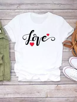 (Азиатский размер) Женская футболка в акварельном стиле с коротким рукавом и модным принтом, женская футболка, верхняя одежда, повседневная футболка, женские футболки с графикой S