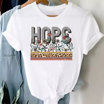 (Азиатский размер) Женская леопардовая футболка с милым милым стильным принтом и принтом, повседневная модная футболка с коротким рукавом, женская футболка с графическим рисунком S