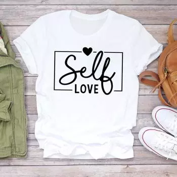 (Азиатский размер) Женская милая мультяшная тенденция 90-х годов Повседневная футболка с коротким рукавом Модная футболка Верхняя одежда Принт Женская женская графическая футболка S