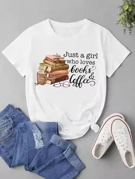 (Азиатский размер) Женская модная футболка с короткими рукавами и буквенным принтом, одежда с принтом, женская повседневная футболка, женские футболки с графикой S