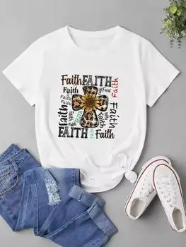 (Азиатский размер) Женская модная футболка с леопардовым цветком в стиле 90-х годов, модная футболка с коротким рукавом, одежда с принтом, женская повседневная футболка, женские футболки с графикой S