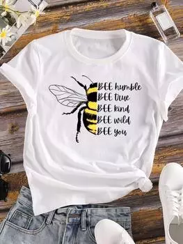 (Азиатский размер) Женская одежда трендовый стиль 90-х годов повседневные футболки топы с коротким рукавом футболки модные женские принты графические футболки S