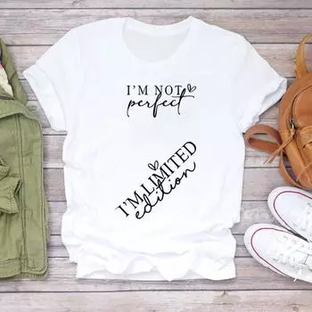 (Азиатский размер) Женская повседневная милая тенденция 90-х, милая футболка с коротким рукавом, модная футболка, верхняя одежда, принт, женские графические футболки S