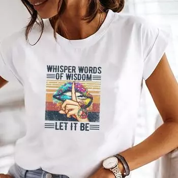 (Азиатский размер)Женская женская футболка с принтом в полоску, забавная тенденция, милая футболка, модная футболка, одежда, повседневная футболка с коротким рукавом и графикой S