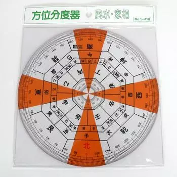 Azimuth protractor This is a 18cm protractor with and west and directions based on the zodiac [Inoue Seisakusho] (S-418) full-circle north, south,