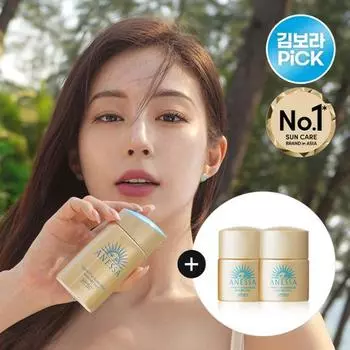 [Азия Нет. 1 Sun Care] [Kim Bora Pick] Anessa Perfect UV Солнцезащитное молочко для ухода за кожей, 60 мл, специальное предложение (+12мл*2шт), корейский солнцезащитный крем