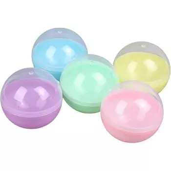 AZNABLE Gacha Капсулы Gacha 45 мм, прозрачные разноцветные капсулы Gacha без отверстий, набор из 100 шт. (Пастельный цвет)