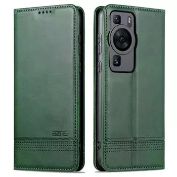 AZNS Чехол для телефона из ПУ кожи для Huawei P60/P60 Pro, кошелек-подставка, защита от царапин, чехол для смартфона Green