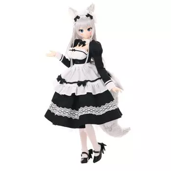 Azone International Iris Collect Layla Добро пожаловать в Mofumofu Обычная волчица-горничная, мягкая виниловая фигурка, коллекционная кукла, масштабная версия Cafe ver. 1/3 синий