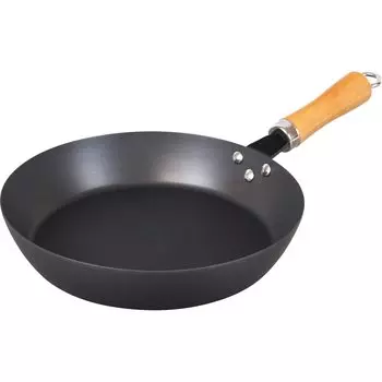 Азотированное железо Wahei Freiz для жарки, не требуется воздух, готово к использованию с газом IH Nagayoshi, устойчивое к ржавчине, не пригорает, сковорода, 26 см, для жарки, использование, совместимо, RB-3279 чёрный