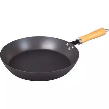 Азотированное железо Wahei Freiz для жарки, не требует сушки, готово к использованию в газе IH Nagayoshi, устойчивое к ржавчине, не пригорает, сковорода, 30 см, для жарки, использование, совместимо, RB-3280 чёрный