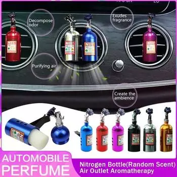 Азотный флакон Автомобильный освежитель воздуха Автомобильный освежитель воздуха Диффузор Автомобильный воздуховод Ароматерапия Украшения для автомобиля Ароматизатор для автомобиля Творческий декоративный Cologne красный