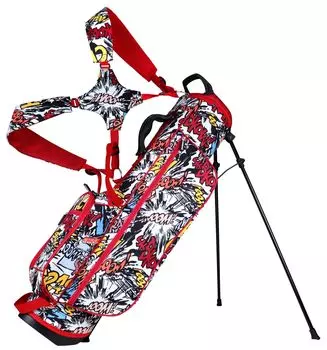 AZROF Slim Stand Caddy Bag Comic Red AZ-SLCB01 03
