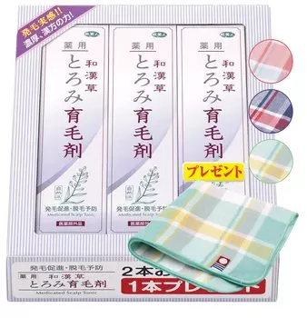 Azuma Shoji японское травяное лекарственное средство для роста волос, 150 мл x 3 флакона, набор, полотенце, носовой платок, средство, квазилекарство, [включено Imabari] (Проверено