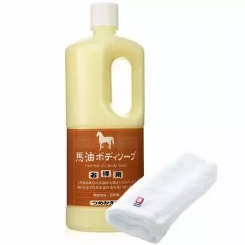 Azuma Shoji [Same price with Imabari towel] Horse oil body soap refill 1000ml/skin care Tabibijin Bayu