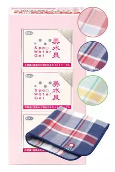 Azuma Shoji Spa Water Gel Bisuisen Tabibijin Beautiful Skin Gel 80 г x 3 шт. набор полотенце носовой платок все в одном [в комплекте Imabari] (Клетчатый узор)