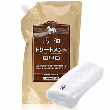 Azuma Shoji [та же цена, что и полотенце Имабари] Запасной блок для лечения лошадиным маслом 1000 мл/ Tabibijin Bayu