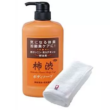 Azuma Shoji [Включает полотенце Imabari по той же цене] Мыло для тела Persimmon Shibu 850 мл/Содержит танин хурмы и катехины чая. Устраняет запах тела.