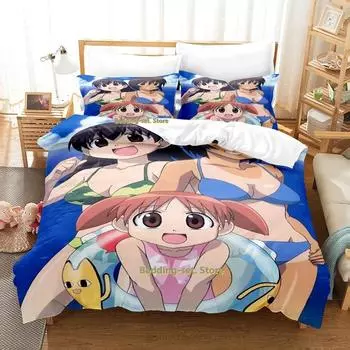 Azumanga Daioh Bedding Set Single Twin Full Queen King Size Bed Set Adult Kid Bedroom Duvetcover Sets Anime Bed Sheet Set 70x133cm 2pcs