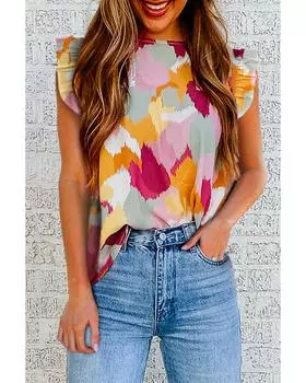 Azura Exchange Танк Flutter с абстрактным принтом S разноцветный