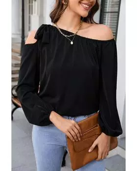 Azura Exchange Asymmetric Off Shoulder Blouse