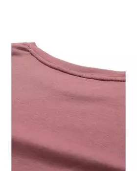 Azura Exchange Banded Hem Smocking Cuffs Crop Top L розовый