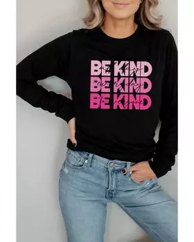 Azura Exchange BE KIND Letter Print Sweatshirt XL чёрный