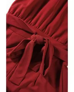 Azura Exchange Широкий комбинезон с поясом M красный