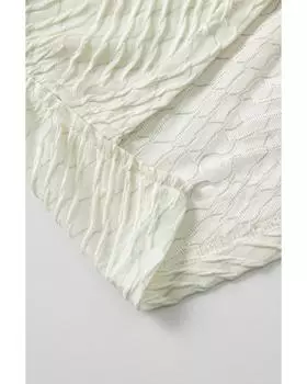 Azura Exchange бежевый V-образный вырез текстурированный разрез подол свободный топ XL бежевый