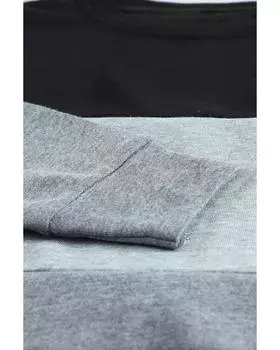 Azura Exchange Черная толстовка с контрастной строчкой и разрезами XL чёрный