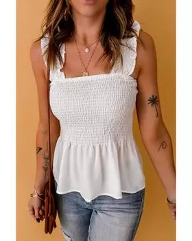 Azura Exchange Black Smock Tank XL белый