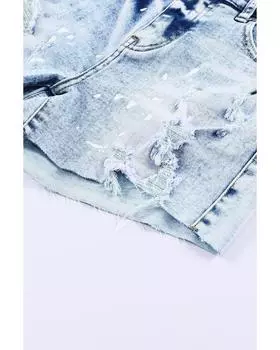 Azura Exchange Bleached Denim Shorts 12 US небесно-голубой