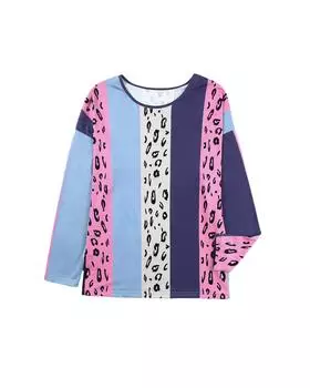 Azura Exchange Блуза с длинными рукавами и леопардовым принтом L леопардовый