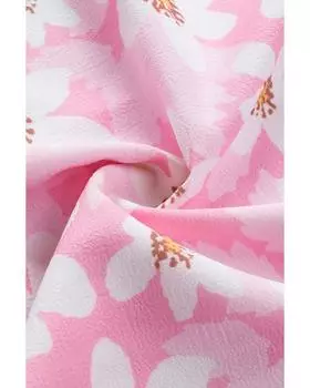 Azura Exchange Блузка с цветочным принтом и оборками S розовый