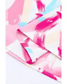 Azura Exchange Блузка свободного кроя с принтом кисти M розовый