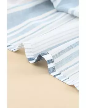 Azura Exchange Блузка в цветочную полоску S разноцветный