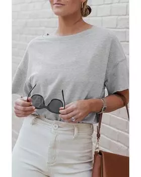 Azura Exchange Боди большого размера с заниженной линией плеч XL серый