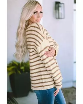 Azura Exchange большой полосатый свитер XL жёлтый