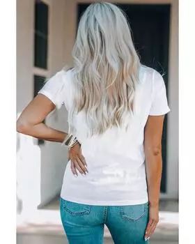 Azura Exchange BOO HAW Graphic Crew Neck Tee XL белый