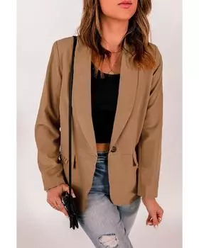 Azura Exchange Button Pocket Blazer 2XL коричневый