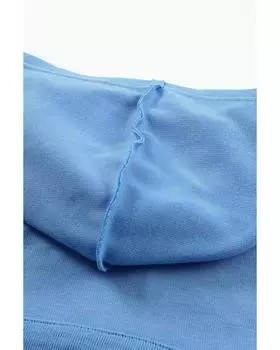 Azura Exchange Толстовка с капюшоном и пуговицами M небесно-голубой