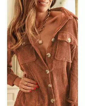 Azura Exchange Платье-рубашка цвета хаки с пуговицами M хаки