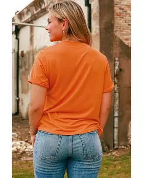 Azura Exchange Cactus Western Graphic Print Tee S оранжевый