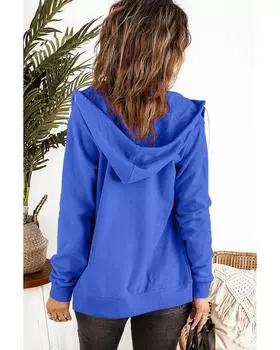 Azura Exchange Черная куртка с капюшоном на молнии XL синий